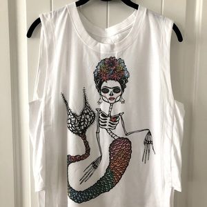 Migdalia Day of the Dead Frida Kahlo Mermaid Bandeau Tank